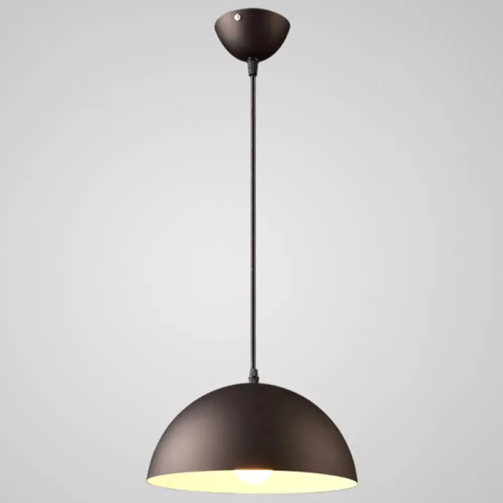 Ribbed Dome Metal Hanging Light - Nordic Minimalist Style Lamp for Restaurants