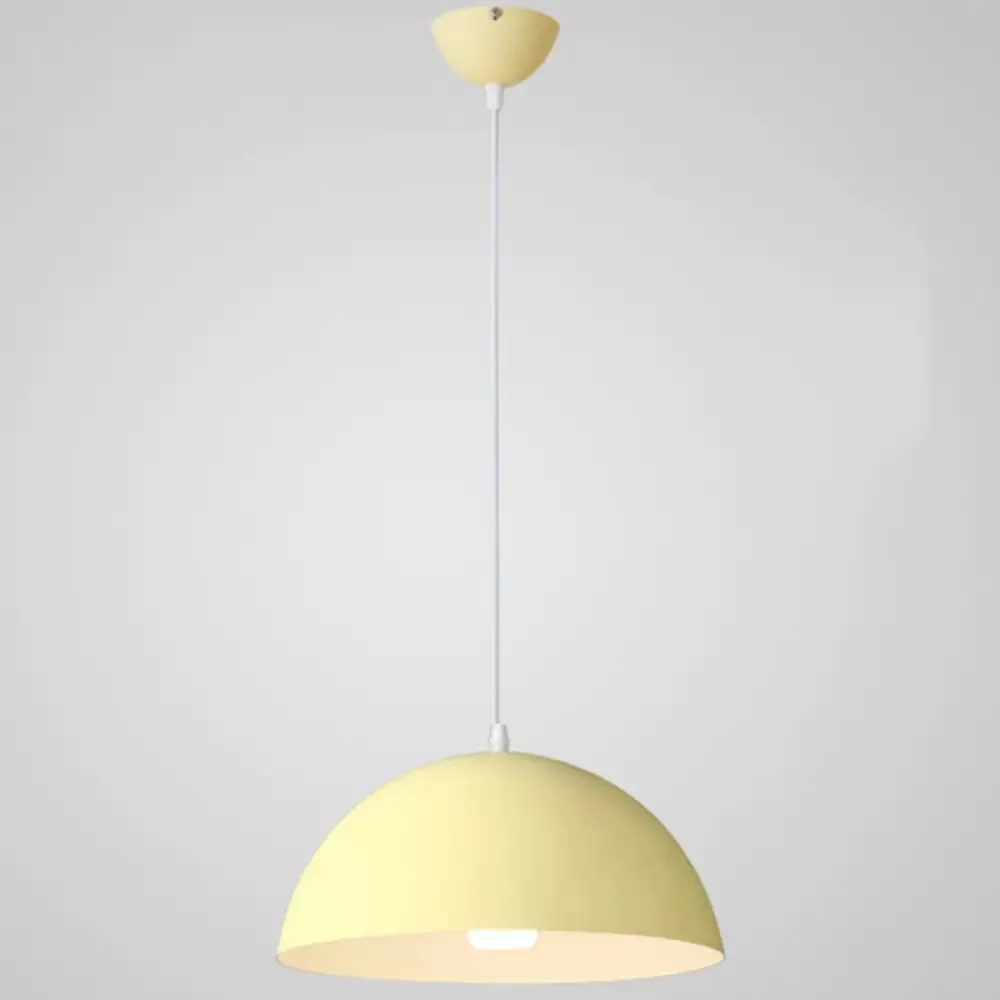 Ribbed Dome Metal Hanging Light - Nordic Minimalist Style Lamp for Restaurants