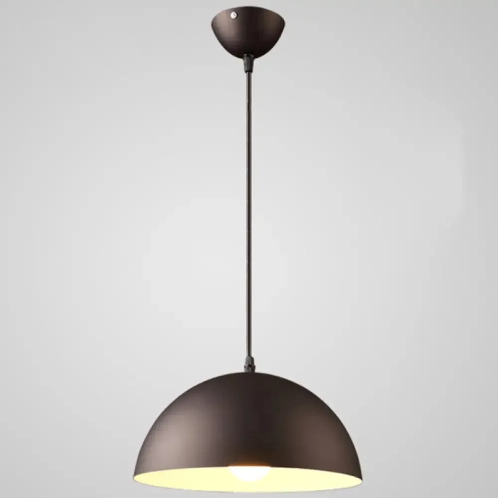 Ribbed Dome Metal Hanging Light - Nordic Minimalist Style Lamp for Restaurants