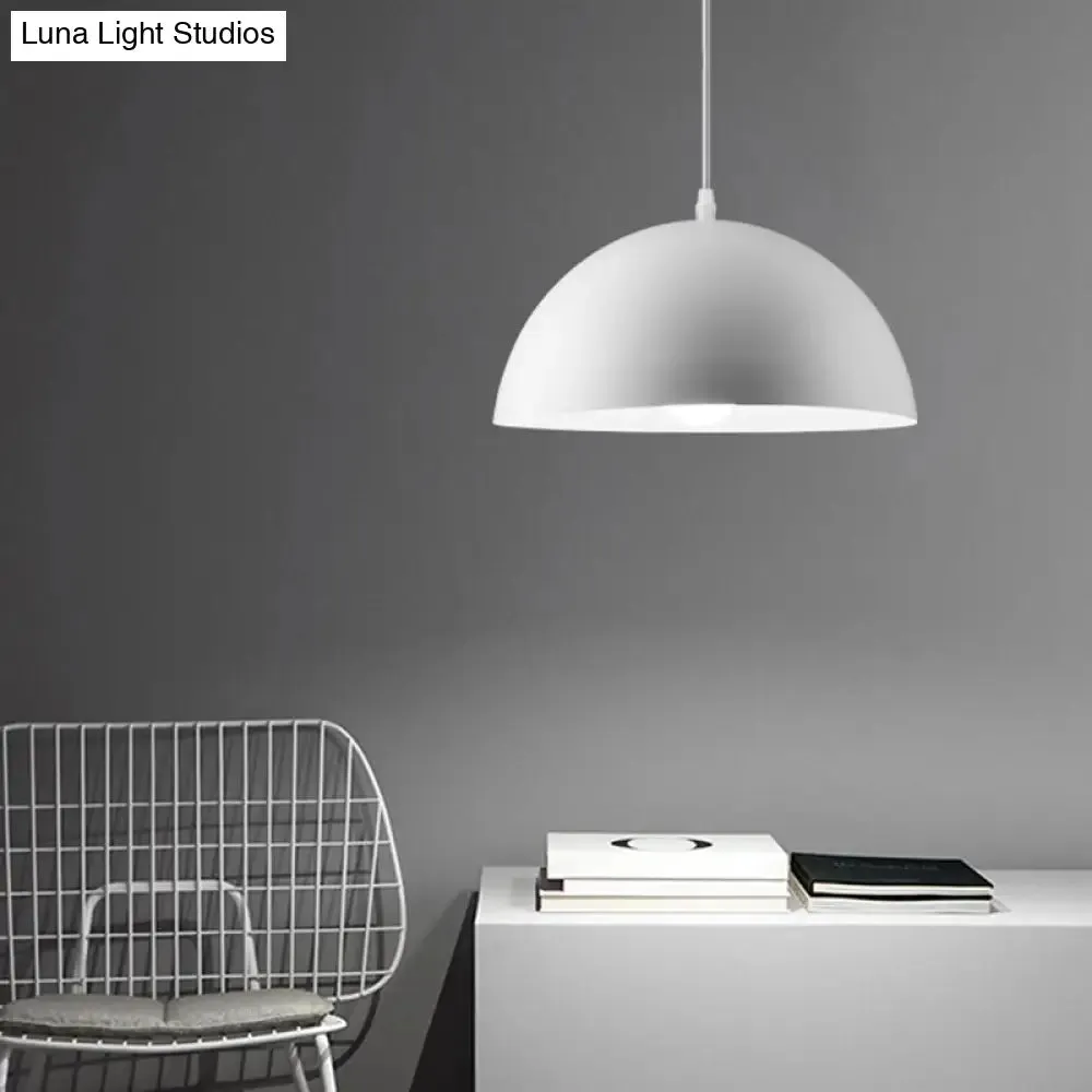 Ribbed Dome Metal Hanging Light - Nordic Minimalist Style Lamp for Restaurants