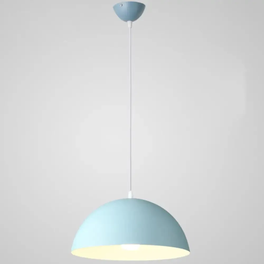 Ribbed Dome Metal Hanging Light - Nordic Minimalist Style Lamp for Restaurants