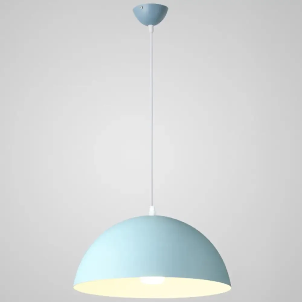 Ribbed Dome Metal Hanging Light - Nordic Minimalist Style Lamp for Restaurants