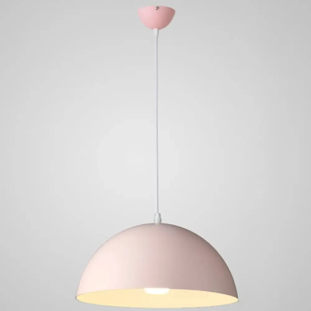 Ribbed Dome Metal Hanging Light - Nordic Minimalist Style Lamp for Restaurants