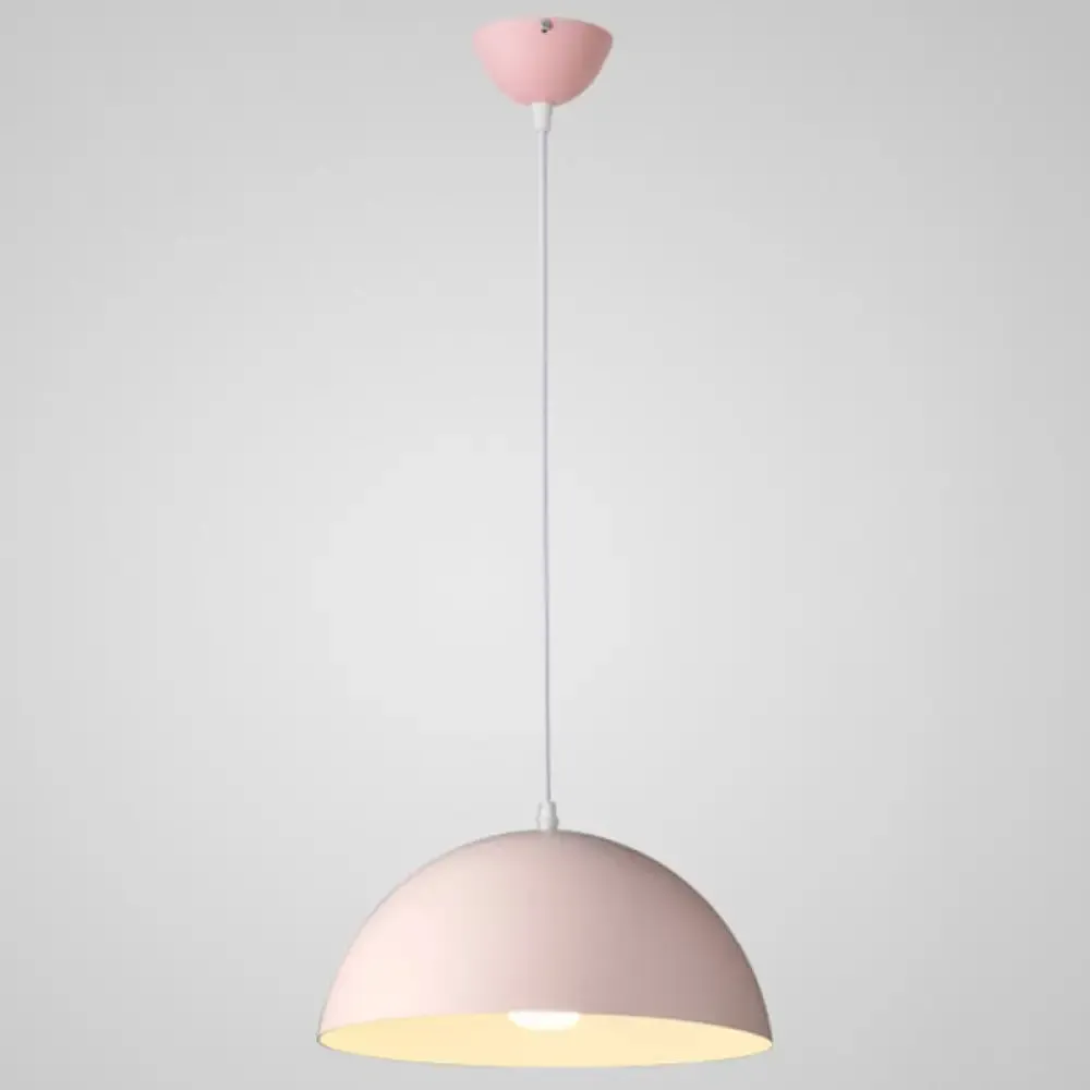 Ribbed Dome Metal Hanging Light - Nordic Minimalist Style Lamp for Restaurants