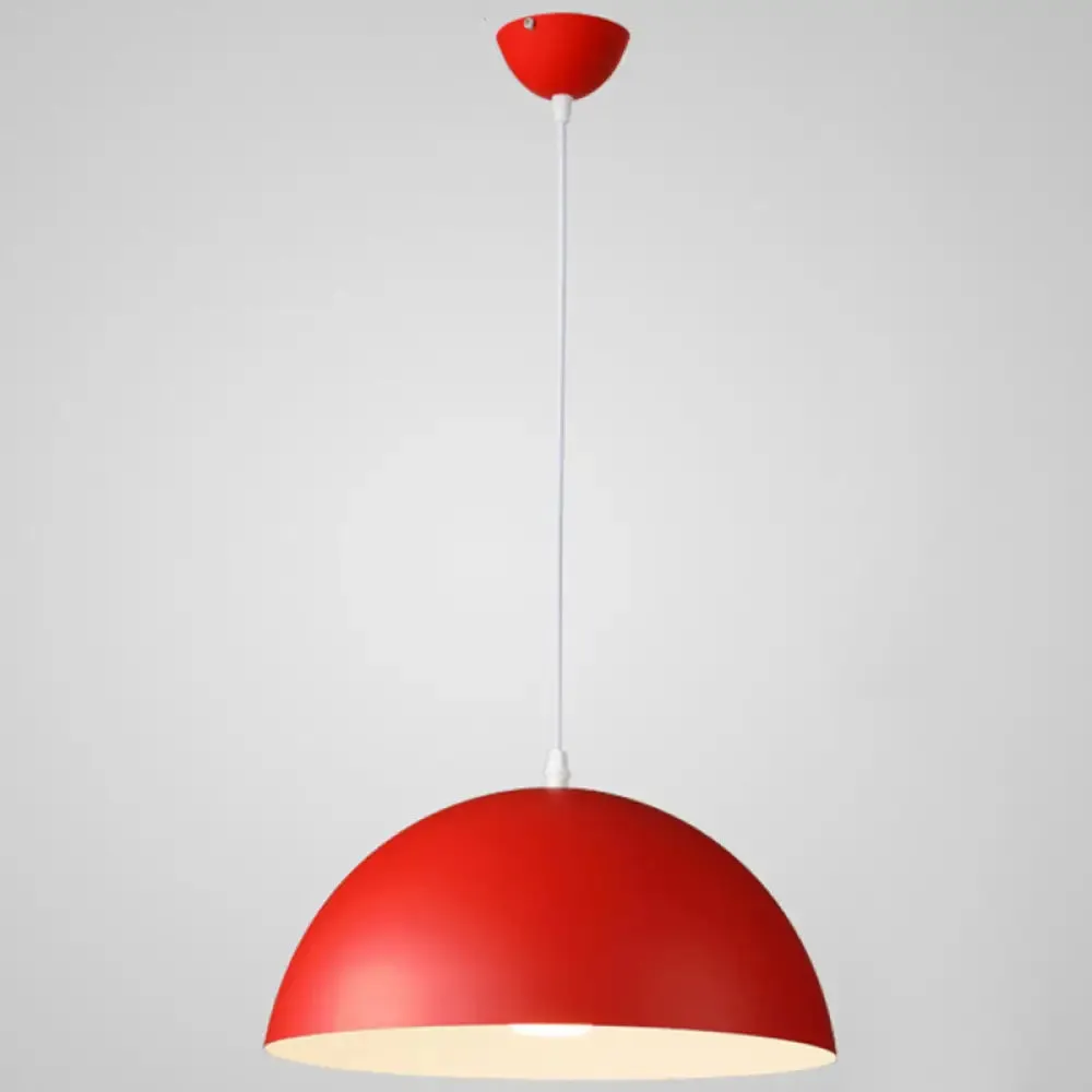 Ribbed Dome Metal Hanging Light - Nordic Minimalist Style Lamp for Restaurants