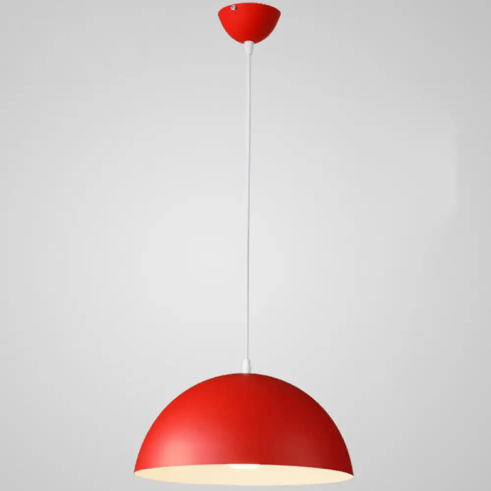 Ribbed Dome Metal Hanging Light - Nordic Minimalist Style Lamp for Restaurants