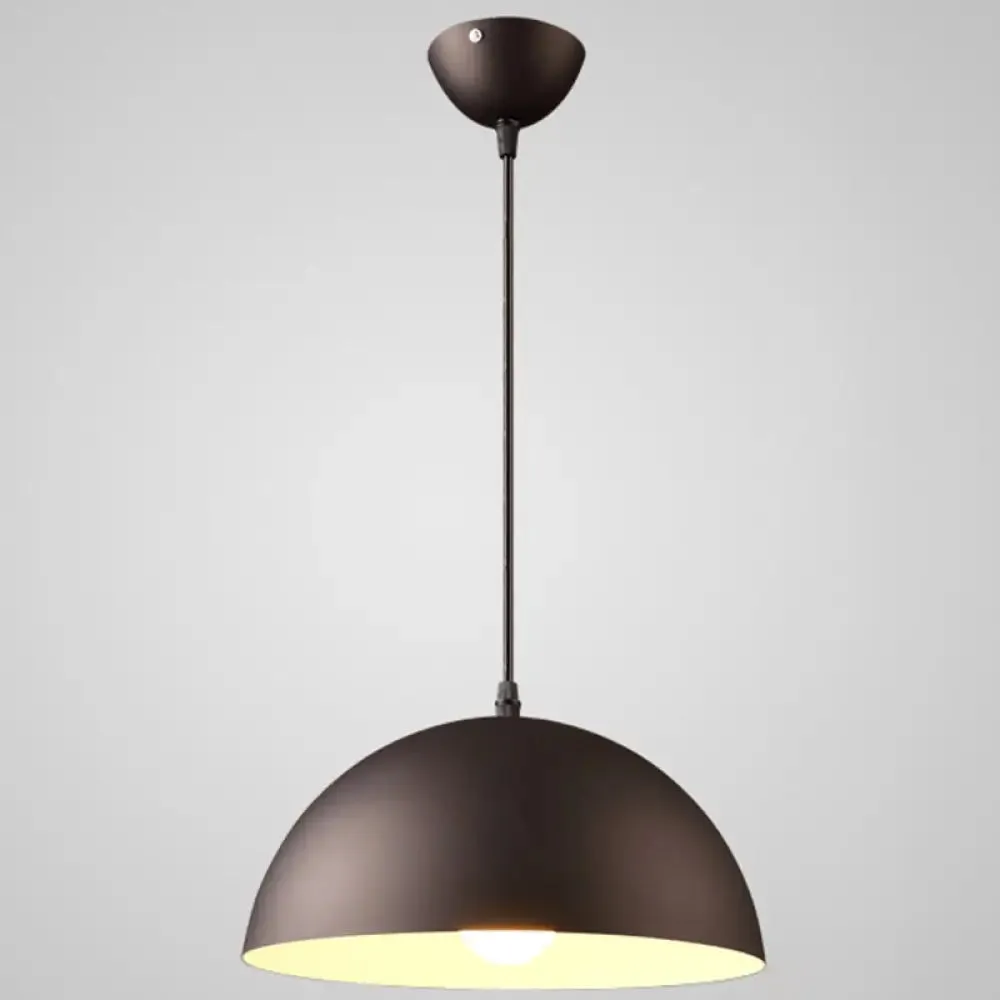 Ribbed Dome Metal Hanging Light - Nordic Minimalist Style Lamp for Restaurants