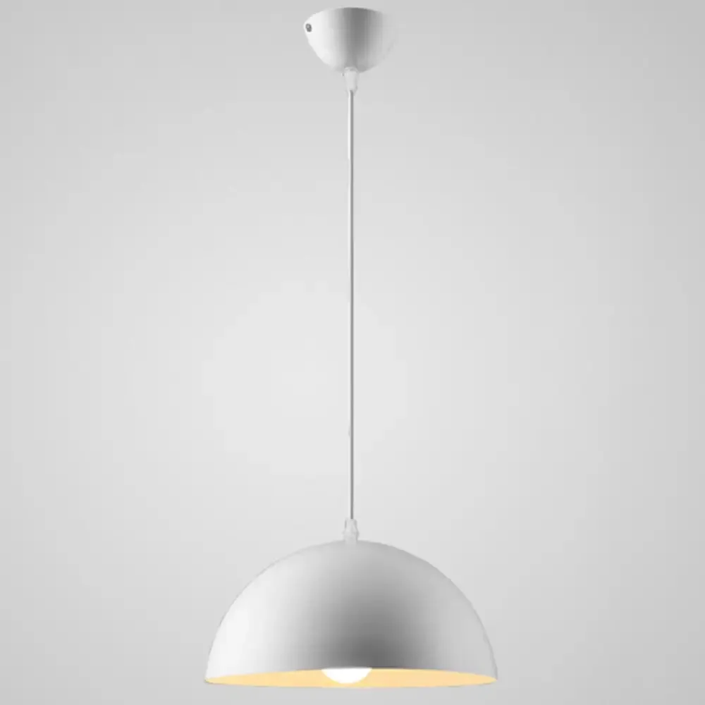 Ribbed Dome Metal Hanging Light - Nordic Minimalist Style Lamp for Restaurants