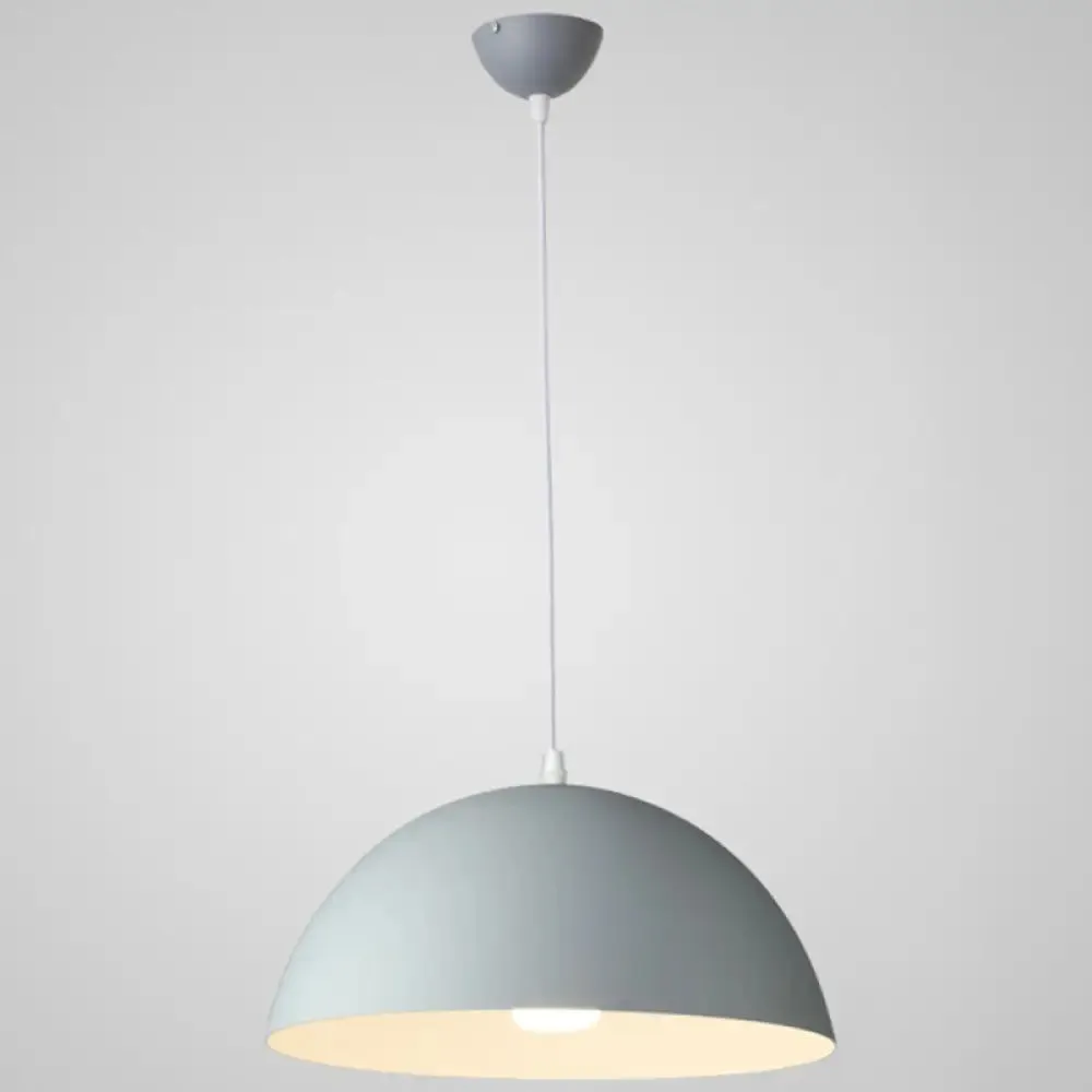 Ribbed Dome Metal Hanging Light - Nordic Minimalist Style Lamp for Restaurants