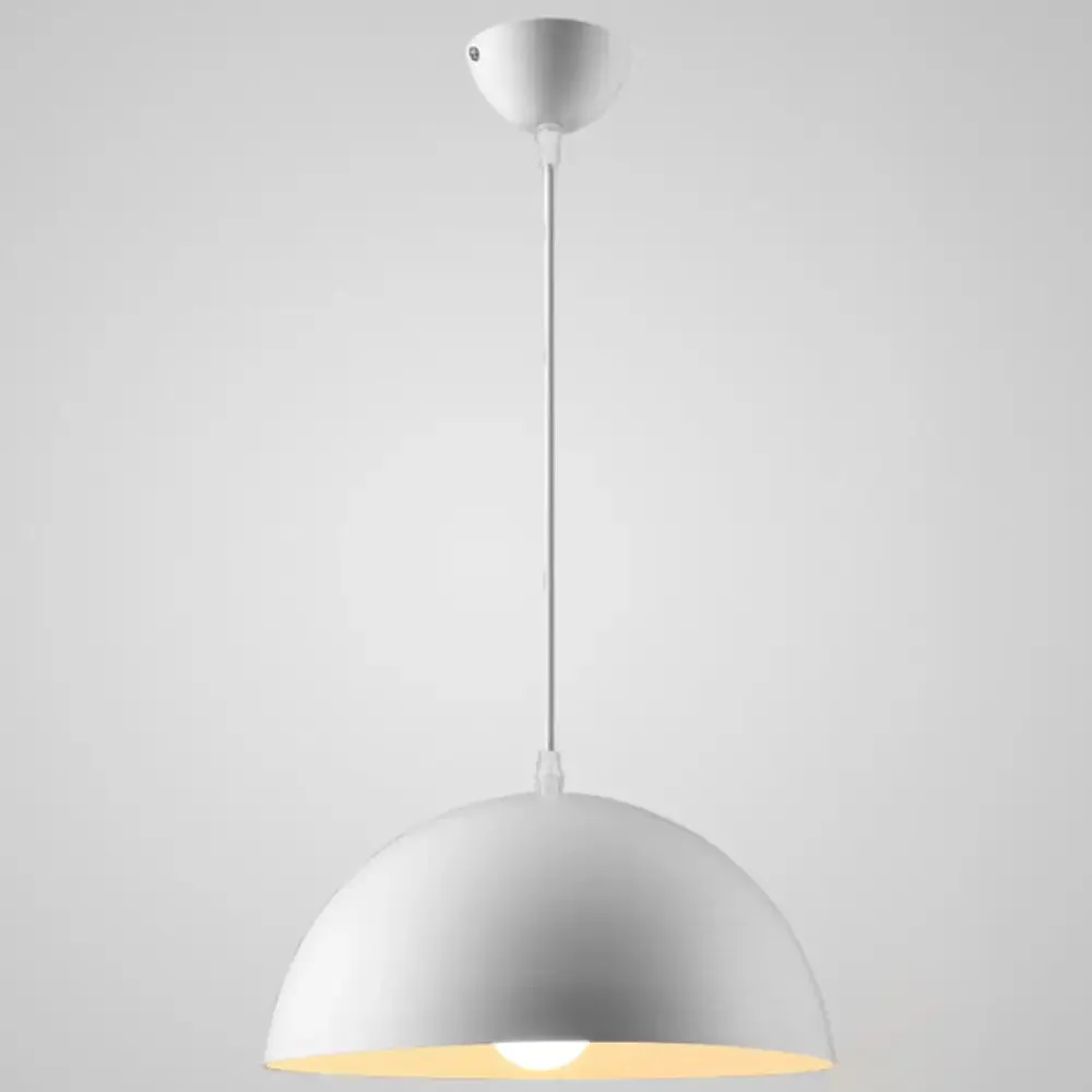 Ribbed Dome Metal Hanging Light - Nordic Minimalist Style Lamp for Restaurants