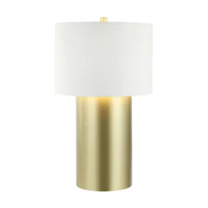 Secret Agent 368T01GOW 1-Light Table Lamp - Painted Gold/White Leather