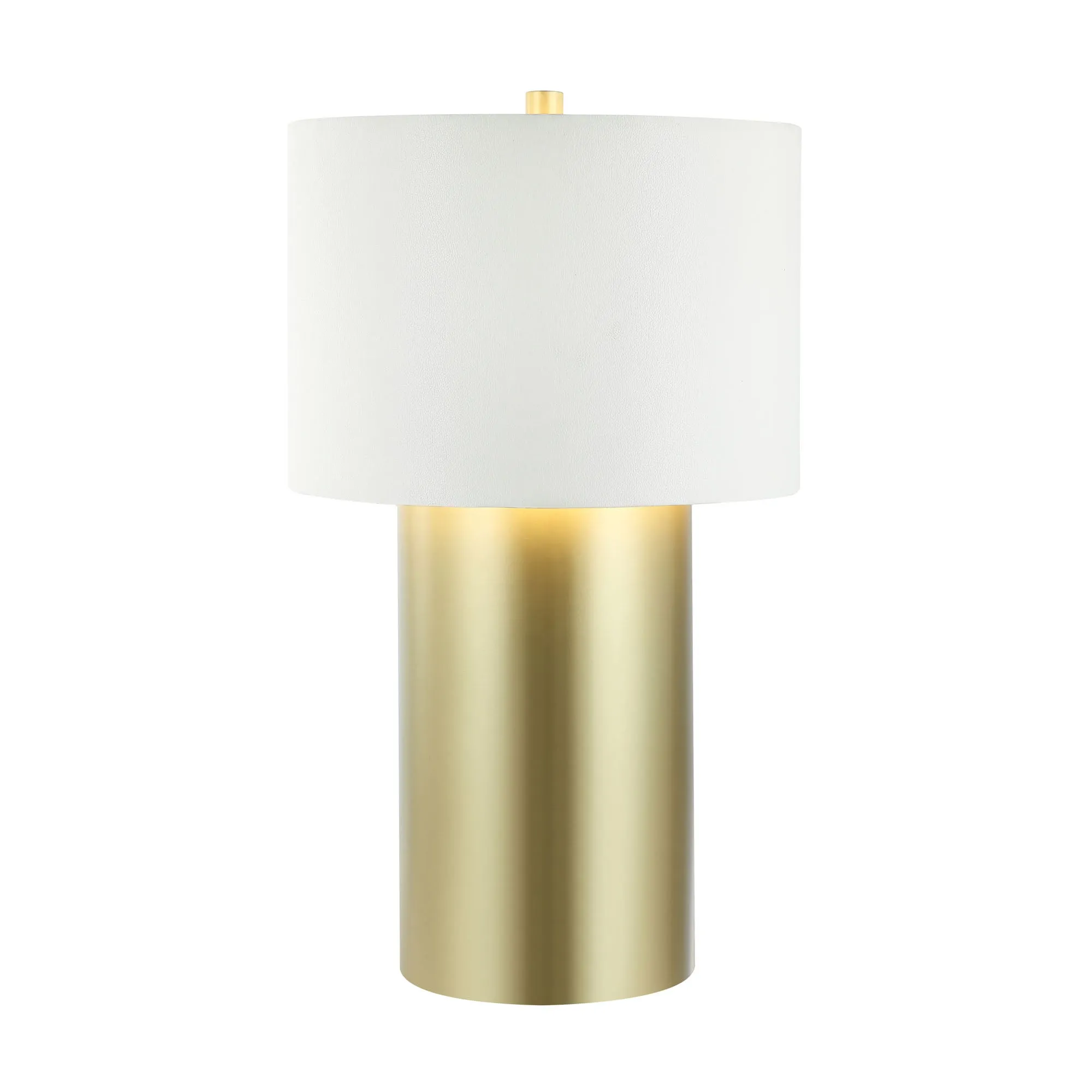 Secret Agent 368T01GOW 1-Light Table Lamp - Painted Gold/White Leather