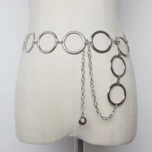 Silver Golden Aesthetic Rings Chains Belt