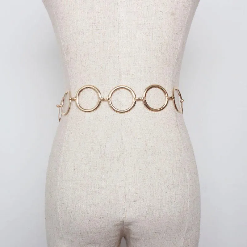 Silver Golden Aesthetic Rings Chains Belt