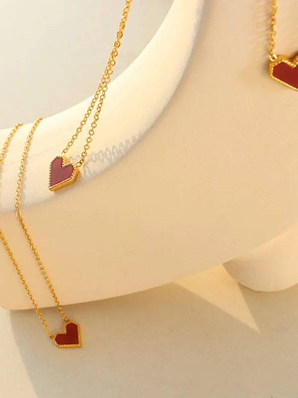 Simple  Geometric Heart Shape Necklaces Accessories