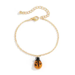 Simple Seven Star Ladybug Tag Bracelet