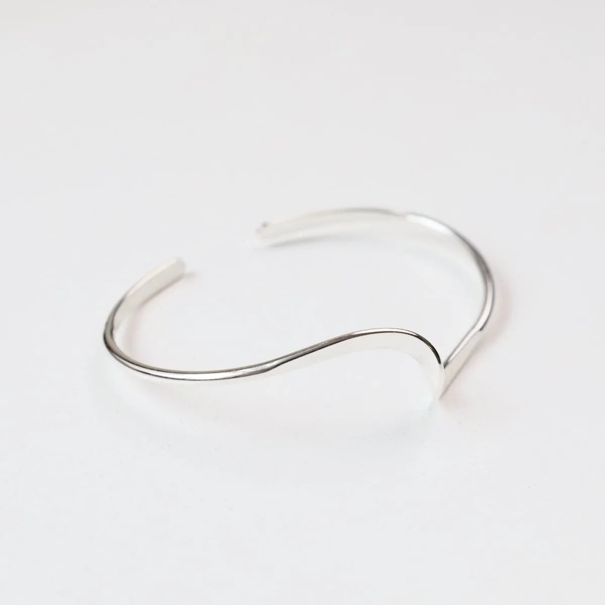 Simple Wave Cuff Sterling Silver