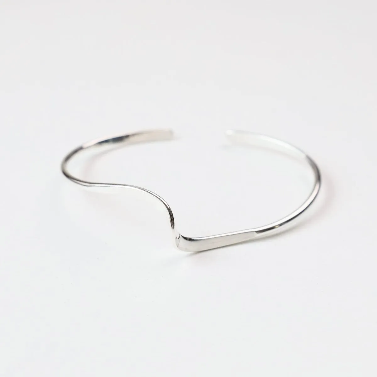 Simple Wave Cuff Sterling Silver