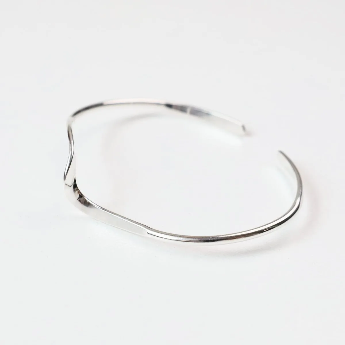 Simple Wave Cuff Sterling Silver