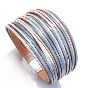 'Simple' Wide Cuff Bracelet - sky