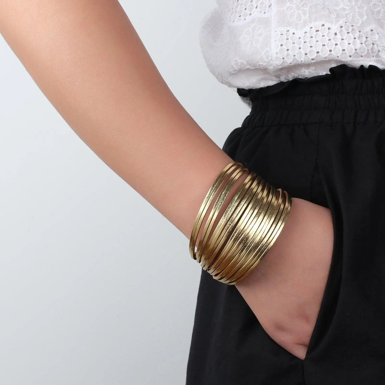 'Simple' Wide Cuff Bracelet - sky