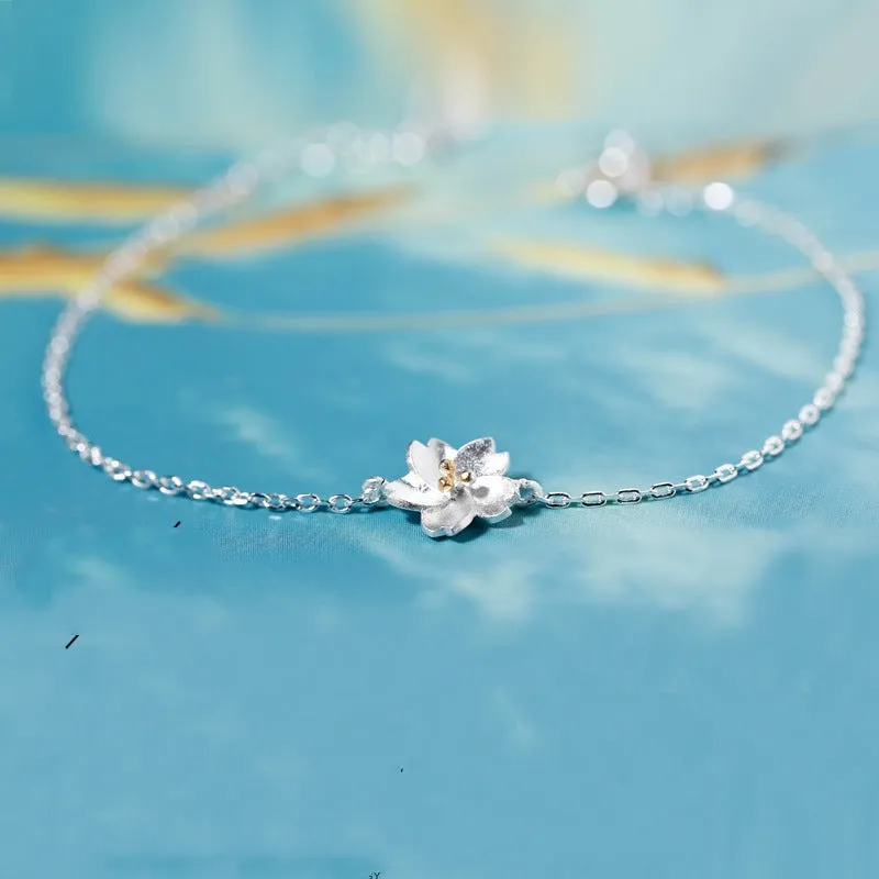 Simple Wild Cherry Blossom Bracelet Female Korean Fashion