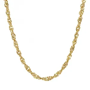 Singapore Chain 9ct Yellow Gold Necklace GN379