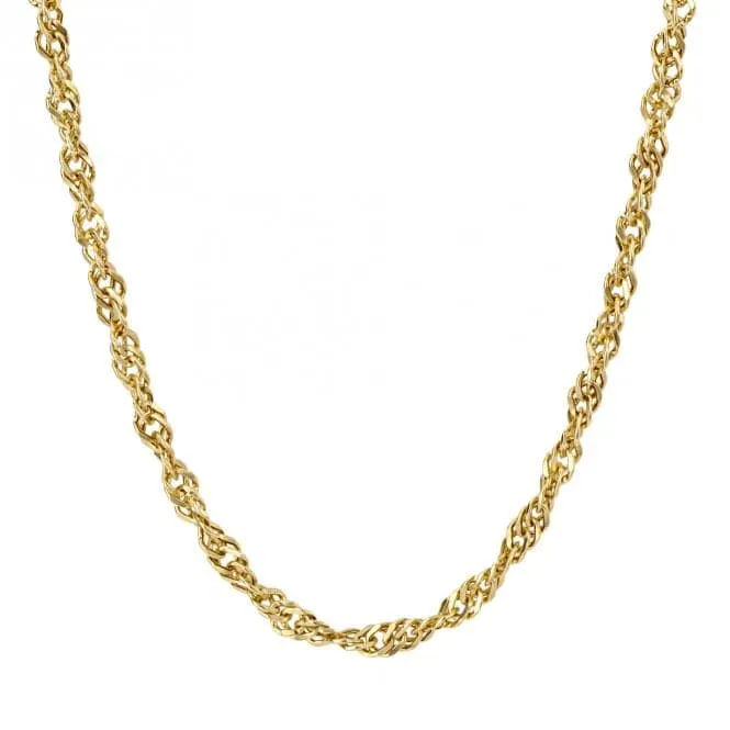 Singapore Chain 9ct Yellow Gold Necklace GN379