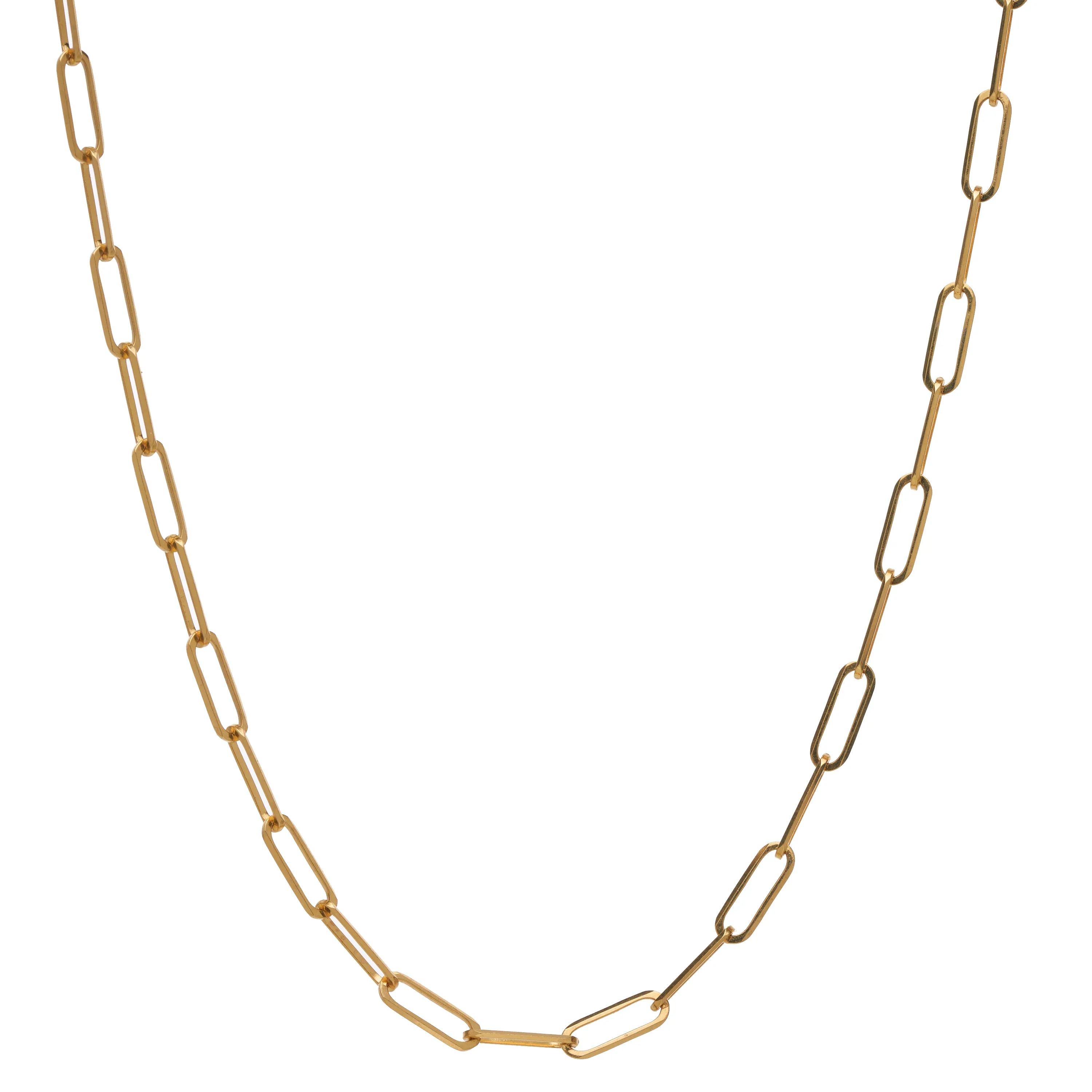 Stephanie Windsor 14k Yellow Gold Thin Rectangle Link Chain