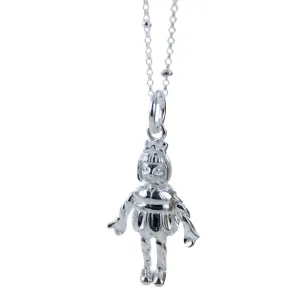 Sterling Silver Dolly Charm Necklace