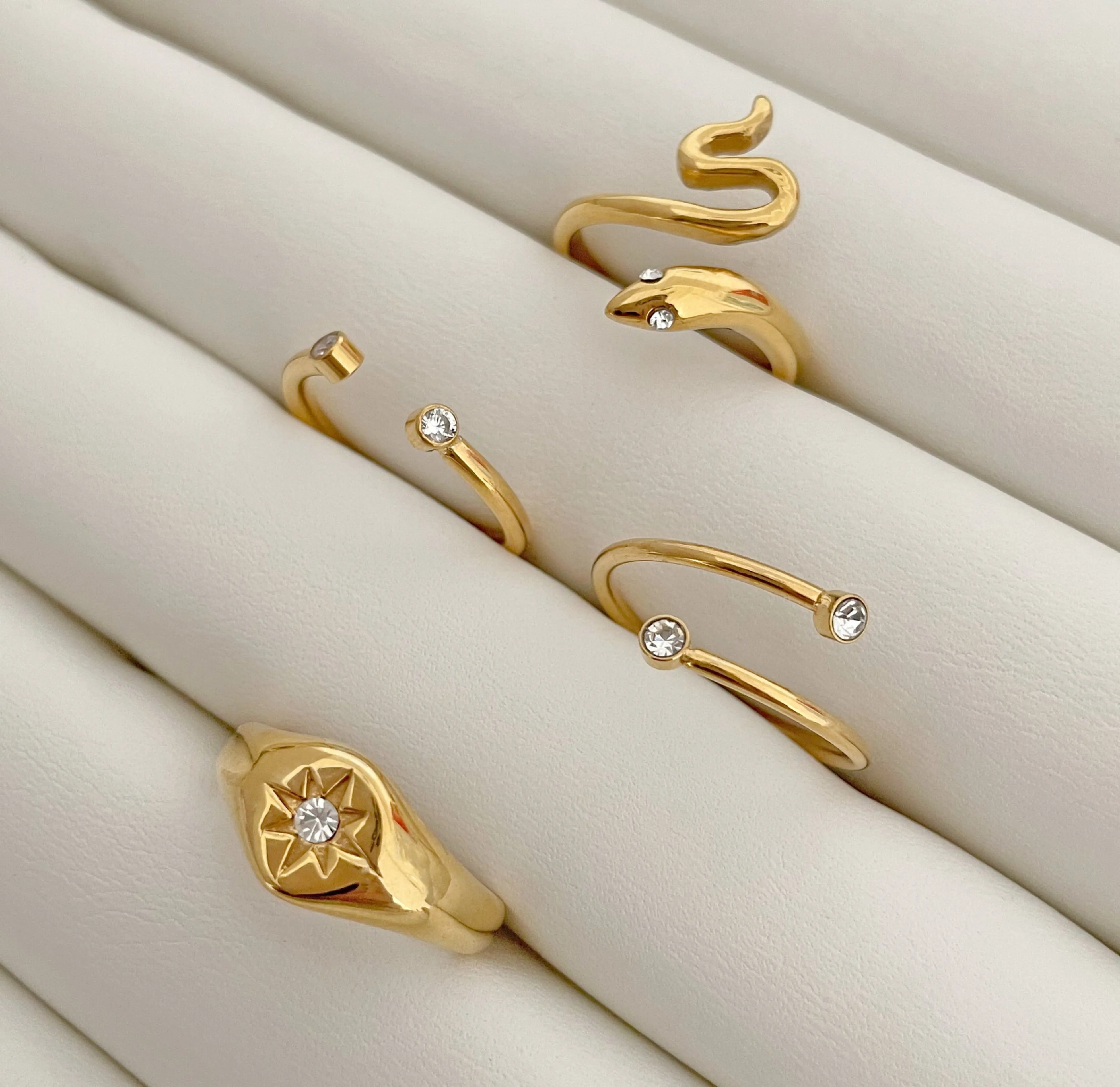 SYLVIE GOLD SPIRAL TWIST RING