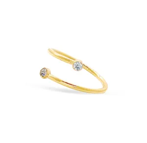 SYLVIE GOLD SPIRAL TWIST RING