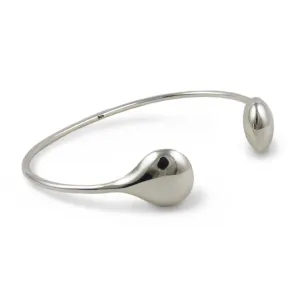 Teardrop 925 Sterling Silver Bracelet Open Cuff