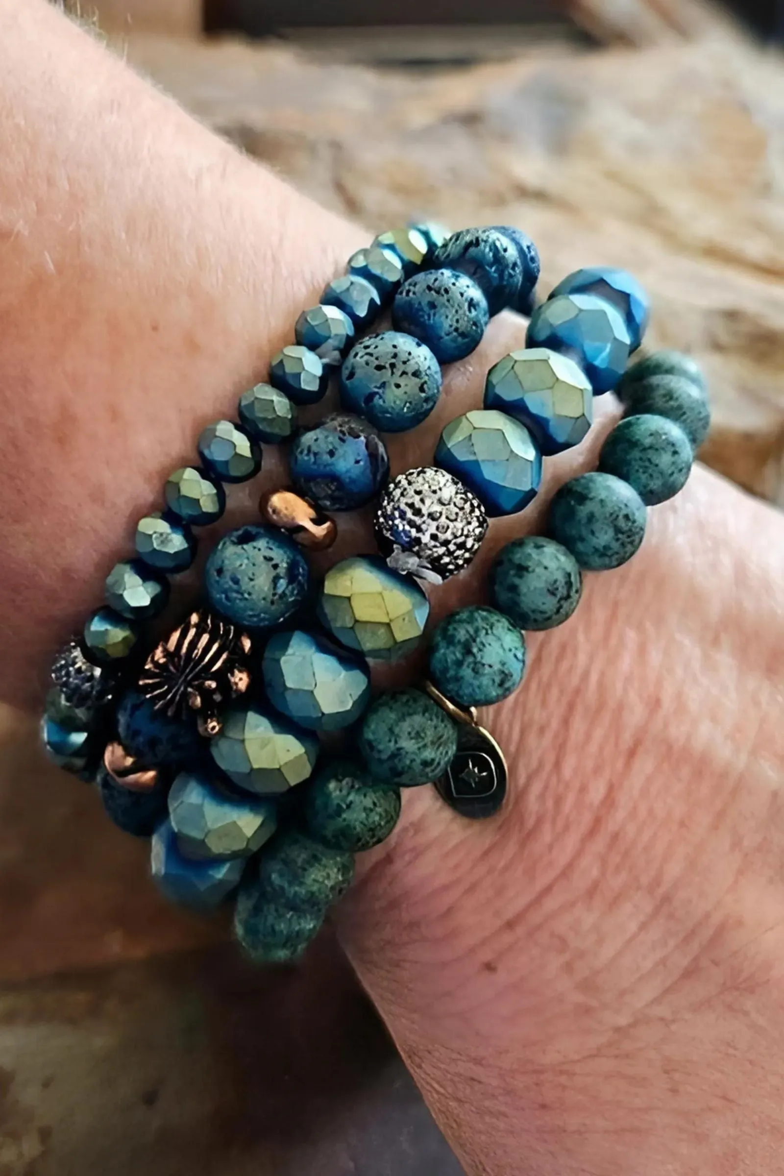 Tessa African Turquoise Stretch Bracelets - 4 Styles