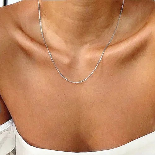 Thin Chain Gold Choker Necklaces