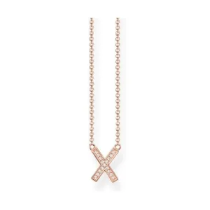 Thomas Sabo Ladies Rose Gold X Necklace KE1657-416-14-L45v