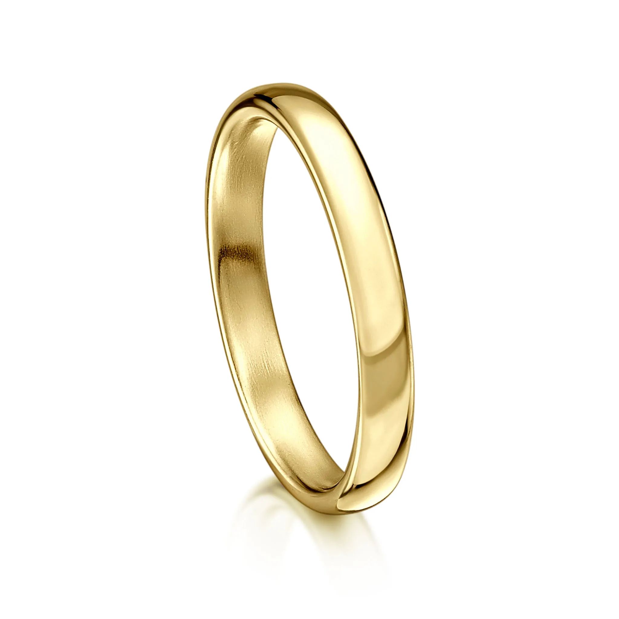 Traditional 2.5mm Wedding Ring in 9ct Yellow Gold