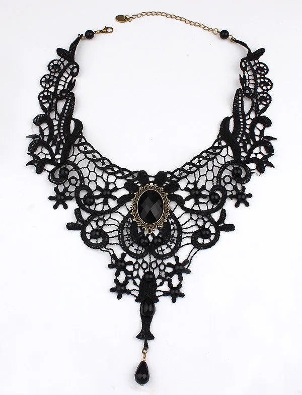 Vintage Victorian Style Choker Lace Necklace