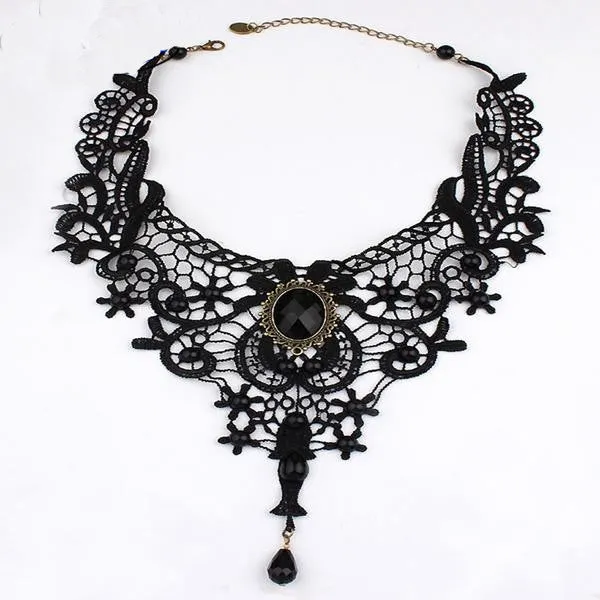 Vintage Victorian Style Choker Lace Necklace