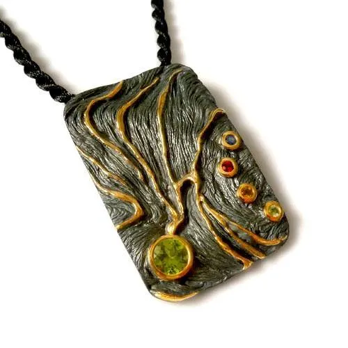 Volcano Flow Sterling Silver Pendant