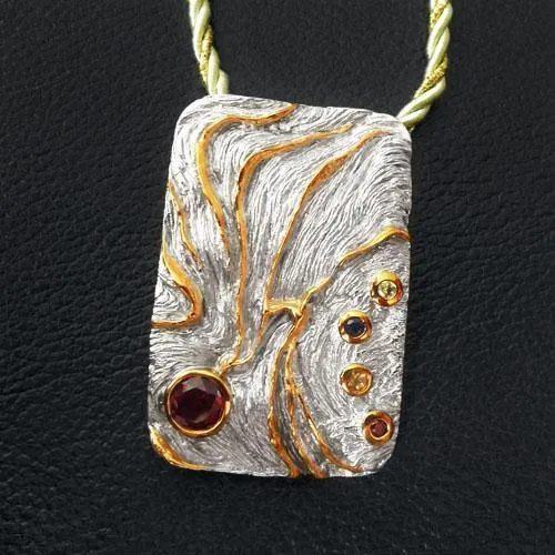 Volcano Flow Sterling Silver Pendant