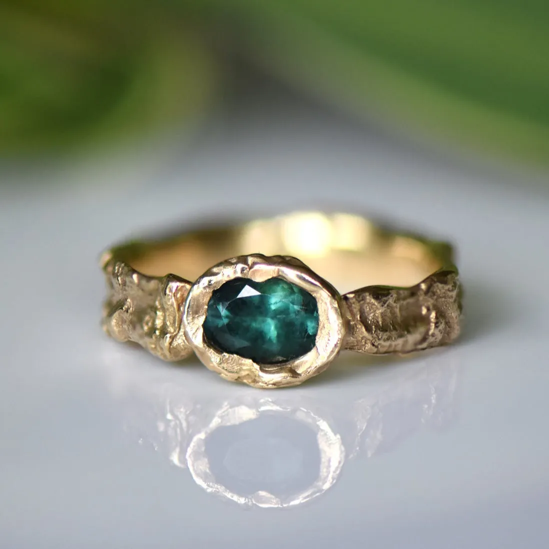 Yellow Gold & Tourmaline Ring