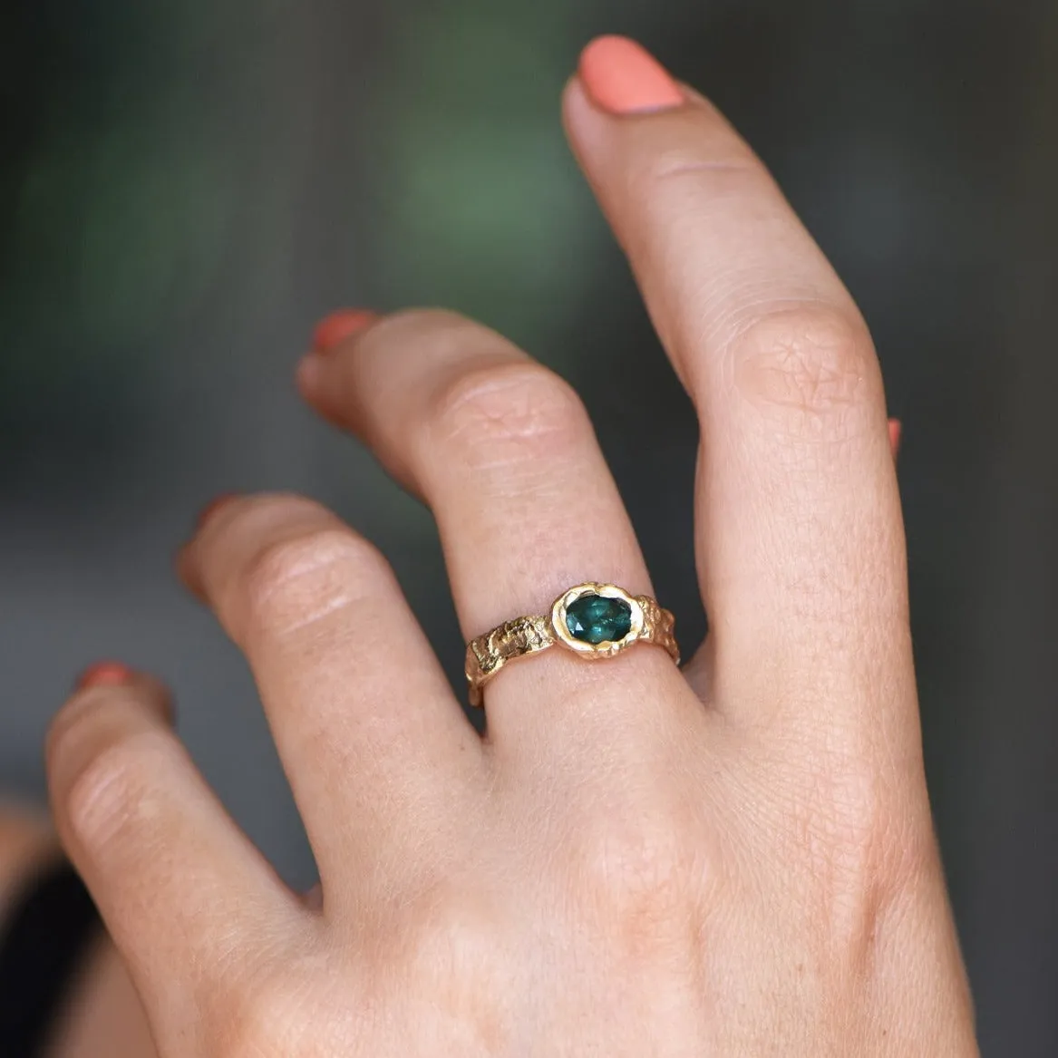 Yellow Gold & Tourmaline Ring